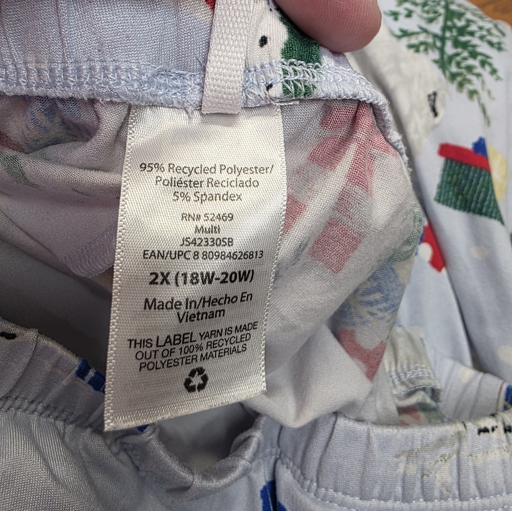 Joyspun Pajama Set Winter Polar Bear Christmas Plus Size 2X (18/20W) - Picture 7 of 9